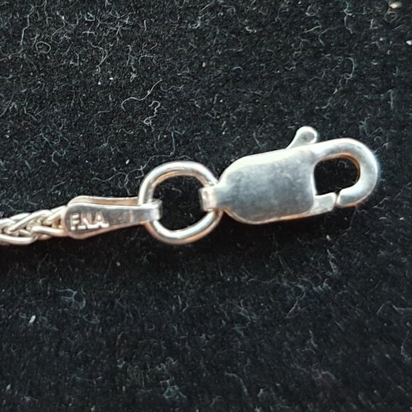 Italian Vintage Natural Purple Jasper & Sterling Silver Statement Necklace - Picture 10 of 12